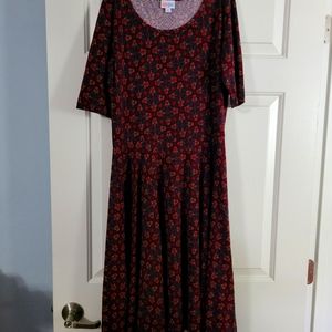 Lularoe Dress size XL red/maroon